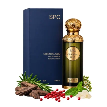 SPC Oriental Oud Eau de Parfum 200ml dark green oud perfume bottle